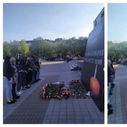 Минута молчания в память погибшим в Казани 